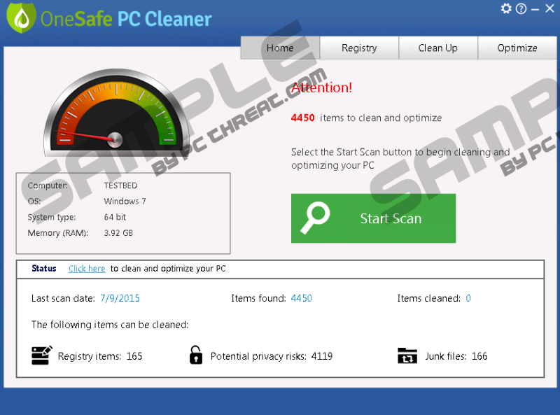 onesafe pc cleaner scam